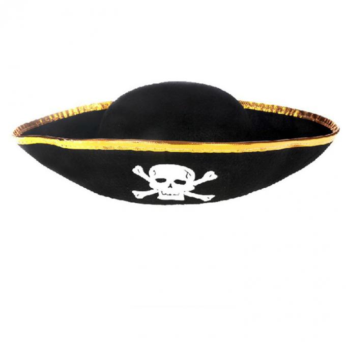 Mô hình mũ Halloween cướp biển đen với hộp sọ để bán