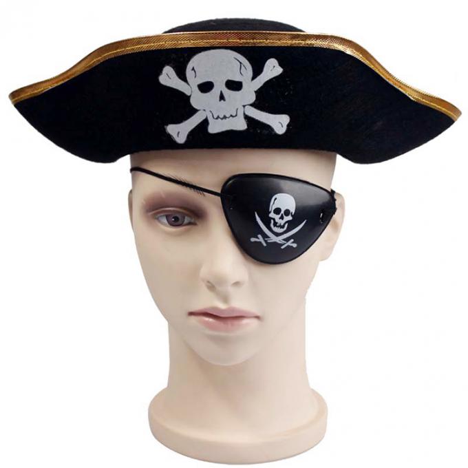 Mô hình mũ Halloween cướp biển đen với hộp sọ để bán