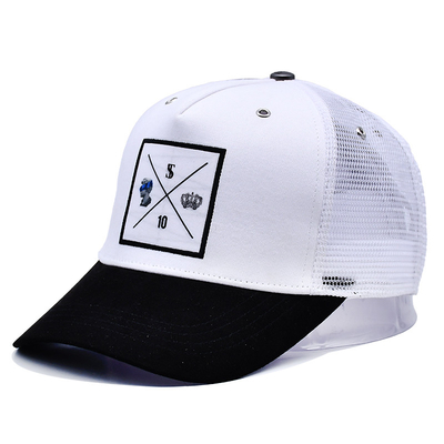 5 Panel Mesh Trucker Cap Hat High Profile Crown Tùy chỉnh Logo