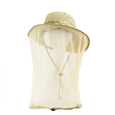 Quick Dry Anti - Mosquito Head Net Wide Brim Sun Hat Nuôi ong ngoài trời Bảo vệ lưới chống bám