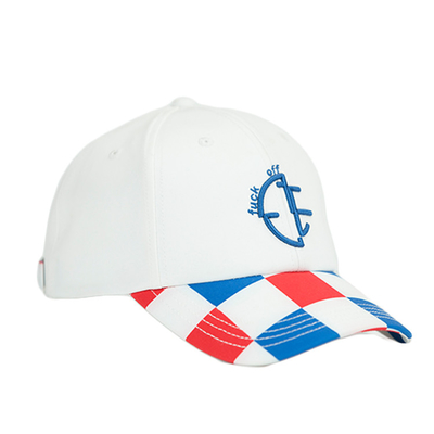 Logo thêu 3d 3d Mũ golf tùy chỉnh / Mũ bóng chày cotton trắng