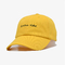 Thêu thể thao ngoài trời cho bố Mũ vải cotton màu vàng nhạt cho Unisex