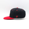 Mũ Snapback Hip Pop vành phẳng thêu 3D màu đen và đỏ