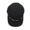 Mũ Snapback Visor phẳng màu đen có độ bền cao với logo thêu