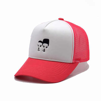 Polyester Foam Front 5 Panel Trucker Hat High Crown Lưới Back