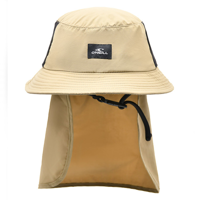 Logo tùy chỉnh Mũ xô ngư dân 100% Polyester có khăn quàng bảo vệ khi đi nắng