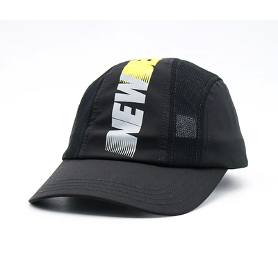 Hip hop phong cách 5 Panel Camper Hat với logo dệt khâu tương phản