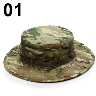 Quân đội ngụy trang Boonie Bucket Mũ quân đội Săn bắn Đi bộ đường dài Ngoài trời Mũ ngư dân