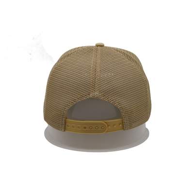 Bốp in 5 Panel Trucker Cap Light Yellow Polyester And Mesh