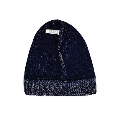 60 cm Mùa đông Mũ Beanie Người Đàn ông Sợi phản quang Dệt kim Hộp sọ Mềm mại Ấm áp Gấp lên Cuff Hàng ngày Mũ Beanie Hàng ngày