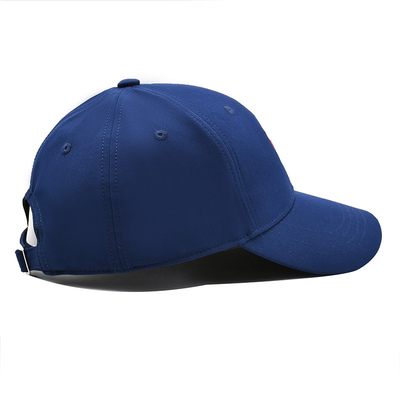 Mũ bóng chày cotton 54cm 6 ô màu xanh Unisex Logo tùy chỉnh có thể điều chỉnh
