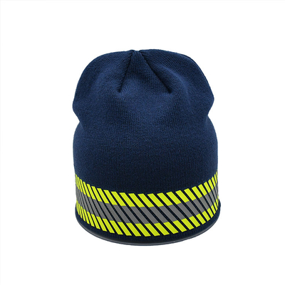 Logo tùy chỉnh Mũ len dệt kim Polyester cho những dịp thông thường Chu vi 58CM