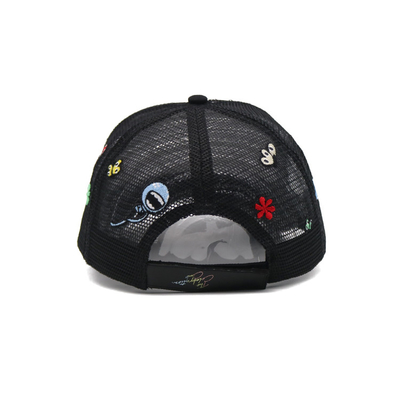 Mũ Trucker 5 bảng tùy chỉnh 3d Puff Patch Logo Lưới Snap Back Truck Cap