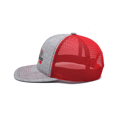 Mũ Trucker 6 bảng tùy chỉnh Logo thêu lưới Polyester