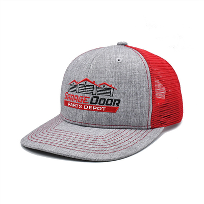 Mũ Trucker 6 bảng tùy chỉnh Logo thêu lưới Polyester