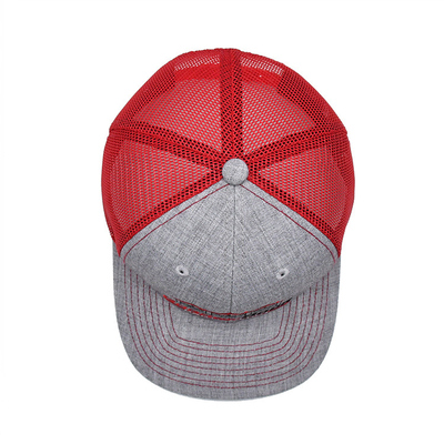 Mũ Trucker 6 bảng tùy chỉnh Logo thêu lưới Polyester