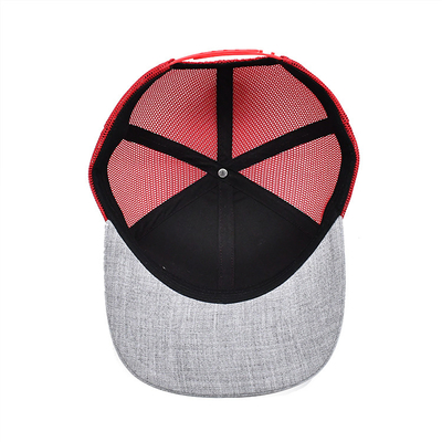 Mũ Trucker 6 bảng tùy chỉnh Logo thêu lưới Polyester