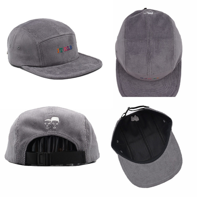 Cotton Corduroy không có cấu trúc 5 Panel Camper Cap cho chạy ngoài trời