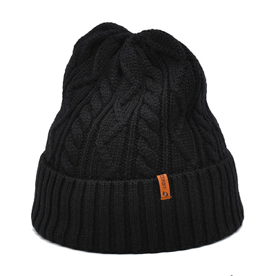 Acrylic Polyester Wool Merino Beanie Mũ vải thông thường