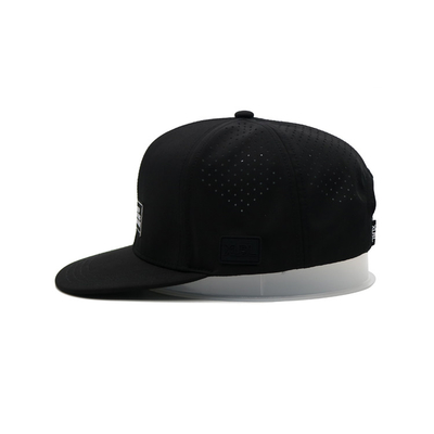 Đồ bán buôn tùy chỉnh nam giới MOQ thấp Chất lượng cao vải / Da Patch Logo 6 Panel Plain Cotton Flat Brim Snapback Gorras