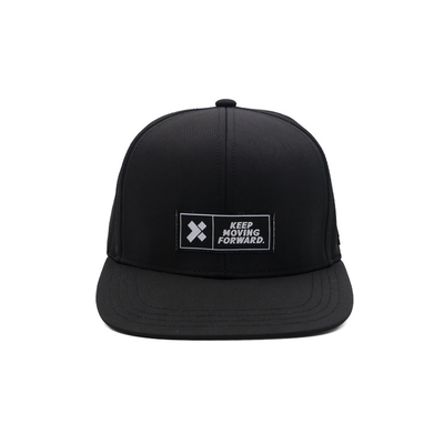 Đồ bán buôn tùy chỉnh nam giới MOQ thấp Chất lượng cao vải / Da Patch Logo 6 Panel Plain Cotton Flat Brim Snapback Gorras