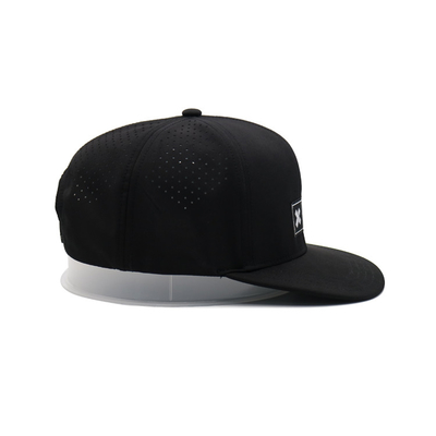 Đồ bán buôn tùy chỉnh nam giới MOQ thấp Chất lượng cao vải / Da Patch Logo 6 Panel Plain Cotton Flat Brim Snapback Gorras