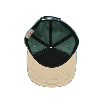 Xanh vintage bông điều chỉnh snap trở lại trắng màu rắn phẳng cạnh snapback mũ 3d thêu snapback