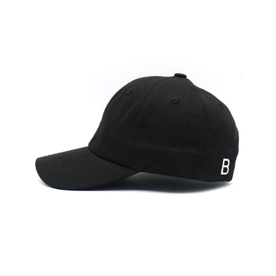 logo thêu thể thao 100% bông nam giới không cấu trúc đen bông cha mũ đơn giản tùy chỉnh baseball cap