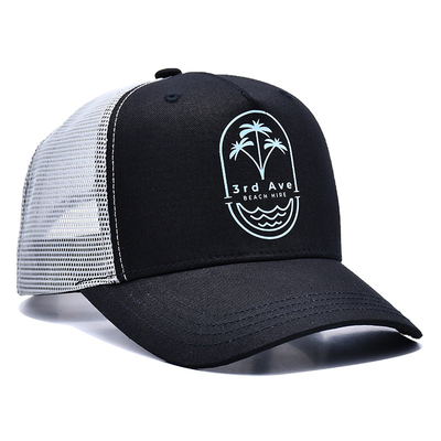 Đồ bán buôn OEM Custom 5 Panel Chất lượng cao phẳng thêu Logo Trucker Cap,Mesh Snap Back Gorras,Cotton Trucker Hat