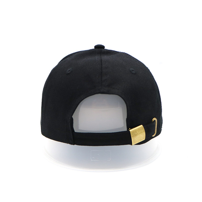 Hình dạng dây đai điều chỉnh 6 Panel Baseball Cap với việc cong và các đường may tăng cường