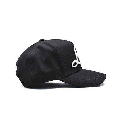 Profile 5 Panel Baseball Cap với viêc cong và dây thừng điều chỉnh