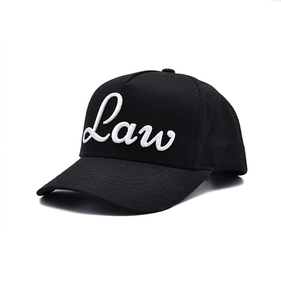 Profile 5 Panel Baseball Cap với viêc cong và dây thừng điều chỉnh
