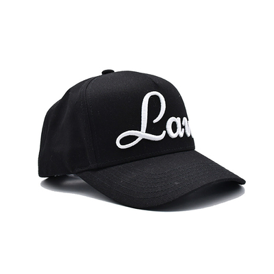 Profile 5 Panel Baseball Cap với viêc cong và dây thừng điều chỉnh