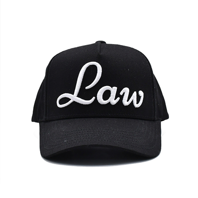 Profile 5 Panel Baseball Cap với viêc cong và dây thừng điều chỉnh