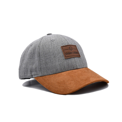 Suede 6 Panel Baseball Cap với màu sắc phù hợp với khâu và khâu tăng cường