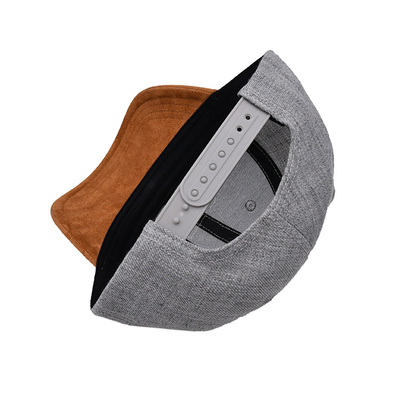 Suede 6 Panel Baseball Cap với màu sắc phù hợp với khâu và khâu tăng cường