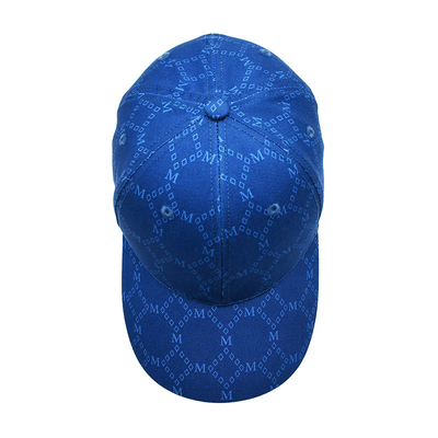 Mũ Jacquard tùy chỉnh với việc cong và dây đeo điều chỉnh với mắt thêu phù hợp với màu vải