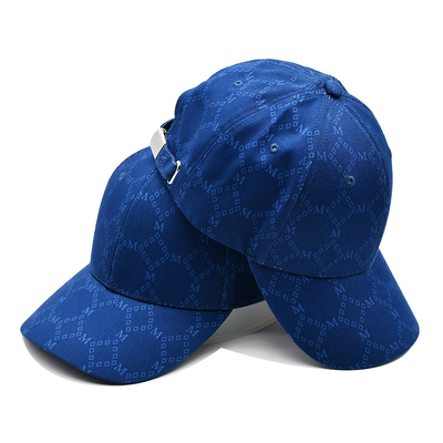 Mũ Jacquard tùy chỉnh với việc cong và dây đeo điều chỉnh với mắt thêu phù hợp với màu vải