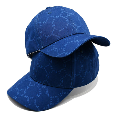 Mũ Jacquard tùy chỉnh với việc cong và dây đeo điều chỉnh với mắt thêu phù hợp với màu vải