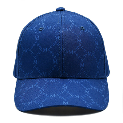 Mũ Jacquard tùy chỉnh với việc cong và dây đeo điều chỉnh với mắt thêu phù hợp với màu vải