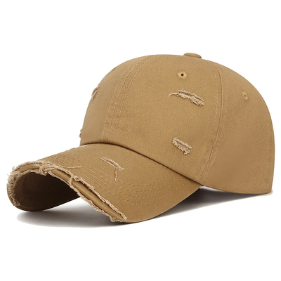 Thời trang Khaki Outdoor Hat 6 Curved Visor Panel Baseball Cap với giá thấp hơn