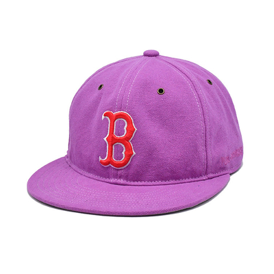 Tùy chỉnh Pink 6 Panel Snapback Cap với Flat Visor Và Logo điêu khắc 3D