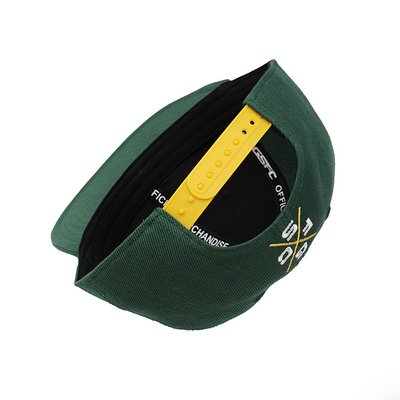 Mũ Snapback nhựa dễ thở với cạnh phẳng cấu trúc và logo thêu tùy chỉnh