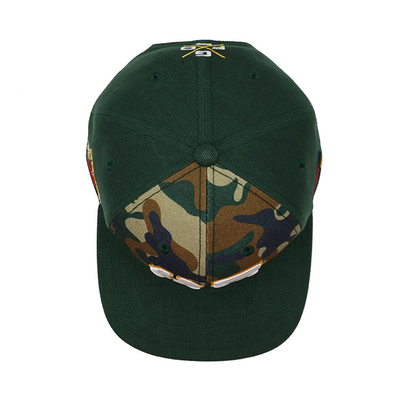 Mũ Snapback nhựa dễ thở với cạnh phẳng cấu trúc và logo thêu tùy chỉnh