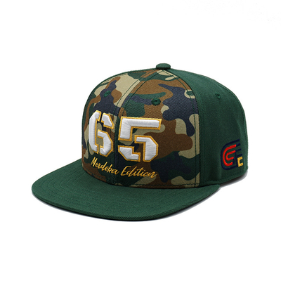 Mũ Snapback nhựa dễ thở với cạnh phẳng cấu trúc và logo thêu tùy chỉnh