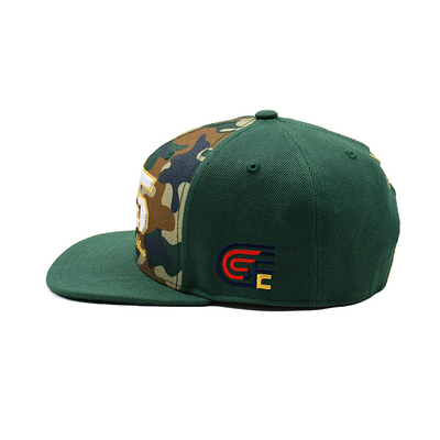 Mũ Snapback nhựa dễ thở với cạnh phẳng cấu trúc và logo thêu tùy chỉnh