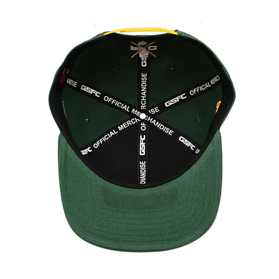 Mũ Snapback nhựa dễ thở với cạnh phẳng cấu trúc và logo thêu tùy chỉnh