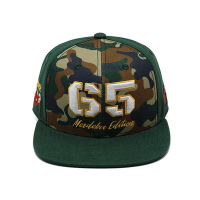 Mũ Snapback nhựa dễ thở với cạnh phẳng cấu trúc và logo thêu tùy chỉnh