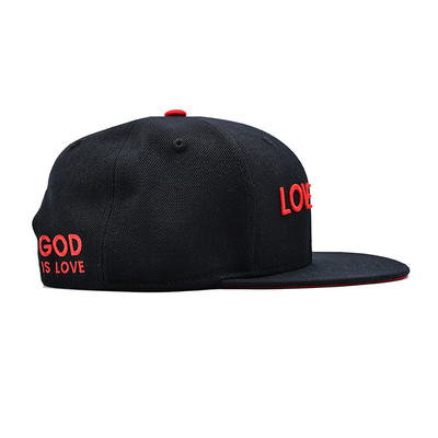 Mũ Snapback có kích thước có thể điều chỉnh với logo thêu 3D và in băng bên trong
