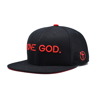 Mũ Snapback có kích thước có thể điều chỉnh với logo thêu 3D và in băng bên trong